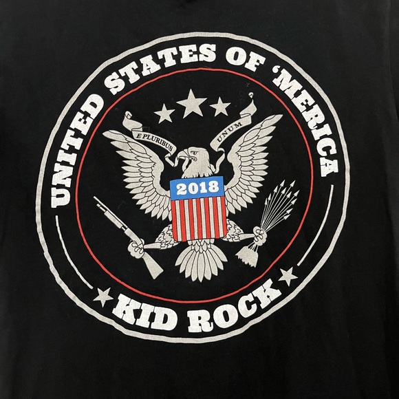 2018 NWOT Kid Rock United States Of America Eagle Rock Short Sleeve Tee - Picture 2 of 4